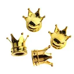 Produktbild: Create idea 2paare Ventilkappen Krone Motorrad Fahrrad PKW LKW Reifen Rad Gold Motorradventilkappen Auto-Ventil Deckel Kappen Cover