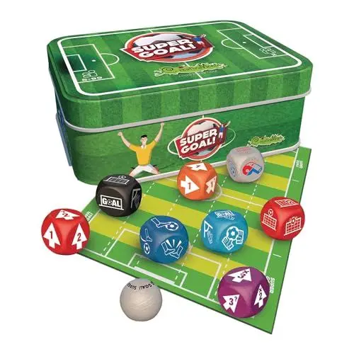Produktbild: CreativaMente 3178452 Super Goal!, das spannende Fußballspiel für 2 Personen, Fußball Würfelspiel für Erwachsene und Kinder ab 6 Jahren