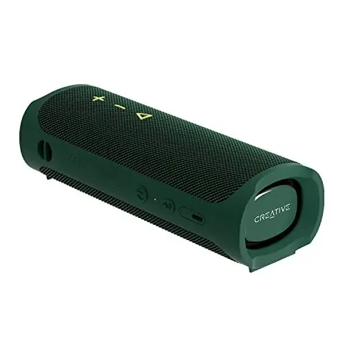Produktbild: CREATIVE MUVO Go Tragbarer wasserdichter Bluetooth-5.3-Lautsprecher mit bis zu 18 Stunden Akkulaufzeit, wasserdicht gemäß IPX7 und mit starker Bassleistung, kabellose Stereoverbindung (Grün)