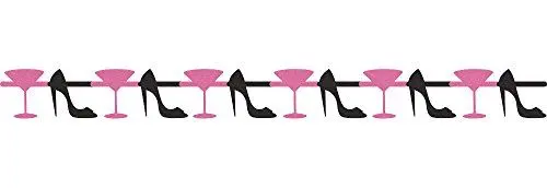 Produktbild: Creative Converting uns/Girls Night Out gebrochen Girlande mit Glitzer Martini Glas und Ferse Einbauöffnungen