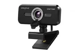 Produktbild: Creative Live! Cam Sync 1080p V2 Full HD-Weitwinkel-USB-Webcam mit automatischer Stummschaltung und Rauschunterdrückung für Videogespräche, verbessertes integriertes Dual-Mikrofon, für Zoom, Skype