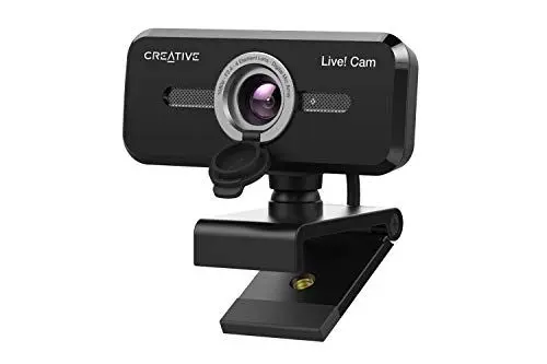 Produktbild: Creative Live! Cam Sync 1080p V2 Full HD-Weitwinkel-USB-Webcam mit automatischer Stummschaltung und Rauschunterdrückung für Videogespräche, verbessertes integriertes Dual-Mikrofon, für Zoom, Skype