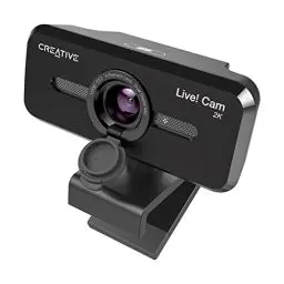 Produktbild: Creative Live! Cam Sync V3 2K-QHD-USB-Webcam mit 4-fachem Digitalzoom und Mikrofonen, 1080p HD, bis zu 95° Sichtfeld, Objektivabdeckung, für PC und Mac