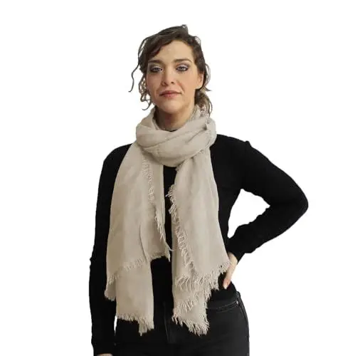 Produktbild: creazioni unique Bambus Schal Damen MADE IN ITALY - Frühling/Sommer Accessoire - Bamboo Scarf Women - Schals & Tücher für Damen (Ton)