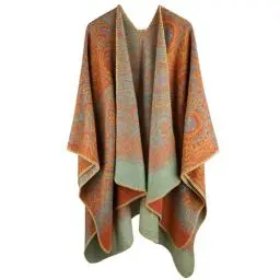 Produktbild: Crertos Poncho Damen Winter, Warm Cape Damen, Strick Poncho Herbst Schal Wrap, Winddichte Mantel Poncho Decke Open Front Cardigan Coat für Frau Mädch Festliche Geschenke