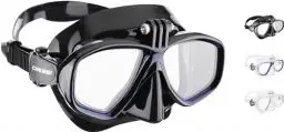 Produktbild: CRESSI Action Mask Black/Blue - Unisex Tauchmaske Reduziertem Volumen und Action-Cam-Halterung, Schwarz/Blau, Einheitsgröße
