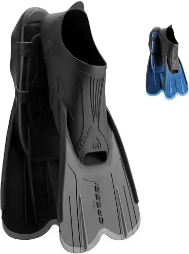 Produktbild: Cressi Agua hochwertige Schwimmflossen, Flossen zum Schwimmen und Schnorcheln, unisex, schwarz/silber, 41/42 (6.5/7.5)