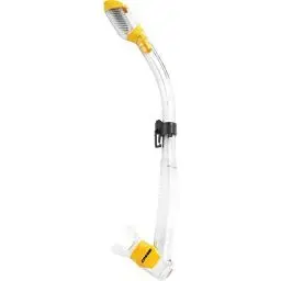 Produktbild: CRESSI Dry Snorkel Clear/Yellow - Unisex Premium Trockenschnorchel für Tauchen/Apnoe/Schnorcheln, Transparent/Gelb, Einheitsgröße