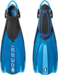 Produktbild: CRESSI Maui Long Fins - Verstellbare Lange Flossen mit EBS System zum Schwimmen und Schnorcheln, Unisex, Blau/Azurblau, M/L (41/44), Unisex Adulti