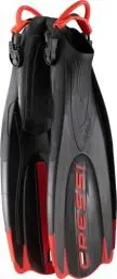 Produktbild: CRESSI Maui Long Fins - Verstellbare Lange Flossen mit EBS System zum Schwimmen und Schnorcheln, Unisex, Schwarz/Rot (Dive Center), L/XL (44/47), Unisex Adulti