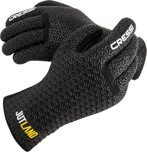 Produktbild: CRESSI Unisex-Adult Jutland Gloves L/4 Neopren Tauchhandschuhe Schwarz 5mm Ultra Grip System