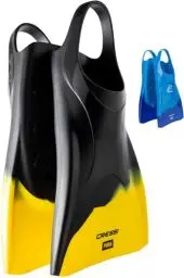 Produktbild: CRESSI Unisex-Adult Pura Fins Black/Yellow 35/38 Silikonflossen zum Schwimmen und Schnorcheln, Schwarz/Gelb