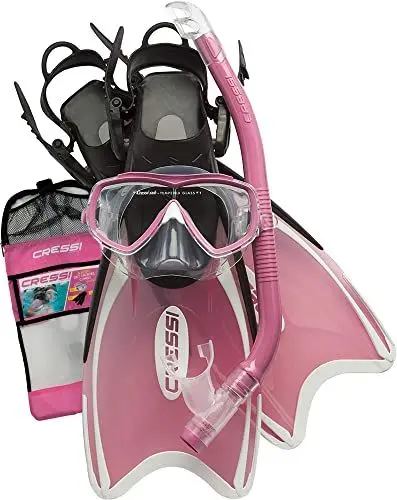 Produktbild: Cressi 1946 Kinder Kinder Schnorcheln Set Mini Palau Bag, Rosa, 29/32, CA123129