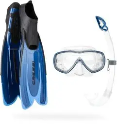 Produktbild: Cressi Agua Set - Set Maske Schnorchel und Flossen, Farbe Blu