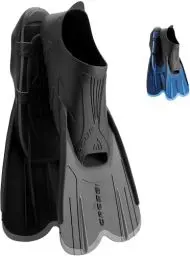 Produktbild: Cressi Agua hochwertige Schwimmflossen, Flossen zum Schwimmen und Schnorcheln, unisex, schwarz/silber, 37/38 (4/4.5)