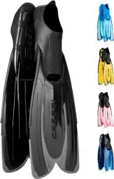 Produktbild: Cressi Agua - Unisex Premium Flossen Self Adjusting zum Tauchen, Apnoe, Schnorcheln und Schwimmen, Schwarz (Schwarz/Silber), 39/40