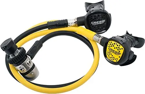 Produktbild: CRESSI Atemregler-Set AC2 Compact Mit Octopus XS – Kolbengesteuerte Erste Stufe – DIN 300 Bar – Leicht und Ergonomisch Für Komfortables Tauchen