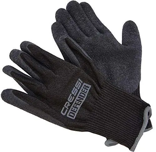 Produktbild: Cressi Defender Gloves Black 2mm - Schutzhandschuhe für Dynema/HPPE-Tauchgänge, Schwarz