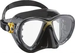 Produktbild: CRESSI Big Eyes Evo Mask Black/Yellow - Maske Big Eyes Evo, zum Tauchen und Snorkeln, Schwarz/Gelb, Einheitsgröße, Erwachsene