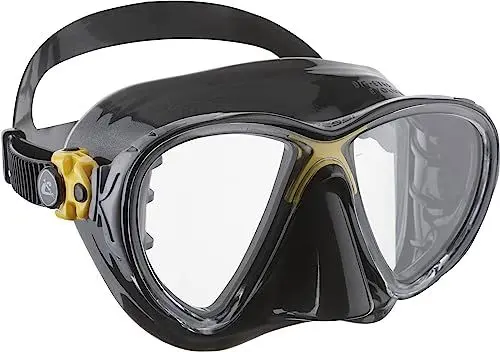 Produktbild: CRESSI Big Eyes Evo Mask Black/Yellow - Maske Big Eyes Evo, zum Tauchen und Snorkeln, Schwarz/Gelb, Einheitsgröße, Erwachsene