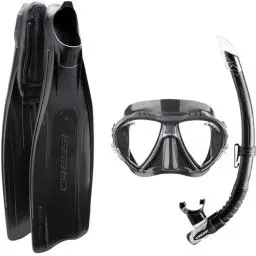 Produktbild: Cressi Erwachsene Pro Star Bag Schnorchelset, Schwarz, 43/44