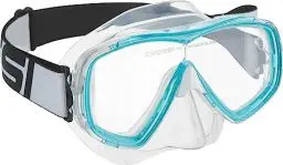 Produktbild: Cressi Estrella Jr - Maske zum Tauchen und Schnorcheln, Transparent/Aquamarin, Einheitsgröße, Kinder Unisex