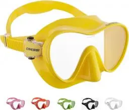 Produktbild: Cressi F1 Maske - Rahmenlose Maske zum Tauchen und Schnorcheln, Gelb, Einheitsgröße, Unisex Erwachsene