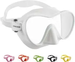 Produktbild: Cressi F1 Maske - Rahmenlose Maske zum Tauchen und Schnorcheln, Weiß, Einheitsgröße, Unisex Erwachsene