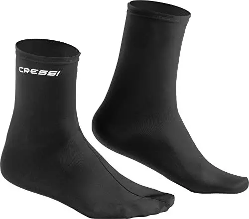 Produktbild: Cressi Fins Socks Black - Socken für Menschen, die in ihren Flossen leben und die perfekte Passform einer vollen Fußflosse benötigen, Schwarz, für Erwachsene Unisex