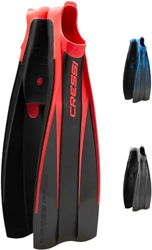 Produktbild: Cressi Free Frog Fins – Tauchen und Schnorchelflossen mit Vollfußflossen, Eva Gummi, Unisex Erwachsene