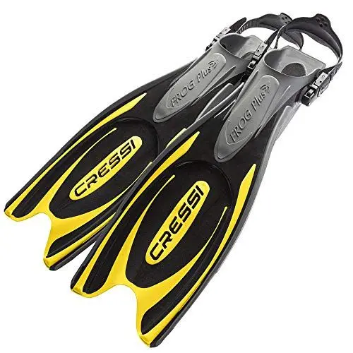 Produktbild: Cressi Herren Flossen Frog Plus, schwarz/gelb, 39/41, BF205140