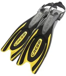 Produktbild: Cressi Herren Flossen Frog Plus, schwarz/gelb, 42/44, BF205142
