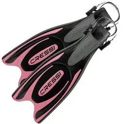 Produktbild: Cressi Herren Flossen Frog Plus, schwarz/rosa, 36/38, BF205438