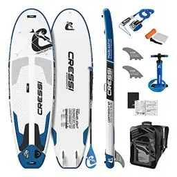 Produktbild: Cressi Isup Complet Set-Travelight Foldable Isup Set,SUP Board Kit Einfach aufzublasen(weniger als 10 Minuten)Komplett mit allem notwendigen Zubehör für den Transport,Weiß/Blau,9'2'',Unisex Erwachsene