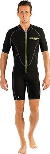 Produktbild: Cressi, Lido Man 2 mm, High Stretch Neopren Shorty Neoprenanzug, Herren, Schwarz-Grün, 2XL
