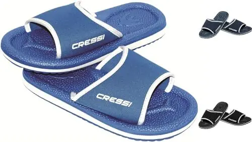 Produktbild: Cressi Lipari - Slipper für Strand und Schwimmbad - Erwachsene und Kinder,Mehrfarbig (Hellblau), 34 EU