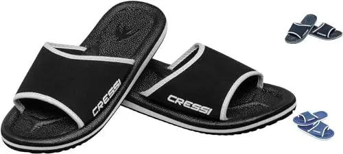 Produktbild: Cressi Lipari - Slipper für Strand und Schwimmbad - Erwachsene und Kinder,Mehrfarbig (Schwarz), 45 EU