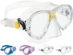 Produktbild: Cressi Marea Jr - Maske zum Tauchen und Schnorcheln, Klar/Gelb, Einheitsgröße, Kinder Unisex