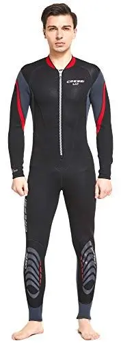Produktbild: Cressi Men's Lui Man Monopiece Wetsuit 2.5mm Einteiliger Neoprenanzug Herren für alle Wassersportarten, Schwarz/Rot, XXL/6