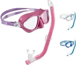 Produktbild: Cressi Moon Kid Combo Set - Kombiset Schnorchelmaske + Schnorchel für Kinder, Rosa/Flieder, Einheitsgröße