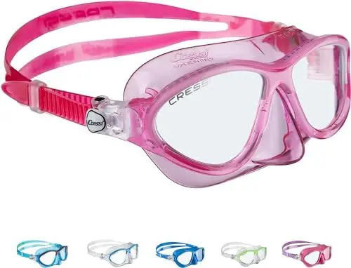 Produktbild: Cressi Moon Kid Mask - Schnorchelmaske für Kinder, Transluzent Rosa/Weiß, Einheitsgröße