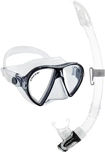 Produktbild: Cressi Ocean Combo Set - Schnorchelset Ocean Maske und Schnorchel Gamma, Transparent/Schwarz, Einheitsgröße, Erwachsene Unisex