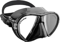 Produktbild: CRESSI Ocean Mask Black/Black - Einzelne Ocean Maske zum Tauchen und Schnorcheln, Schwarz/Schwarz, Einheitsgröße, Erwachsene