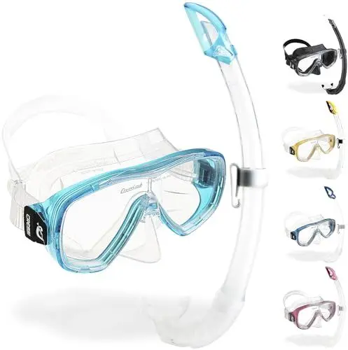 Produktbild: Cressi Onda Mare - Schnorchelset Onda Maske und Schnorchel Mexico, Transparent/Aquamarin, Einheitsgröße, Erwachsene Unisex