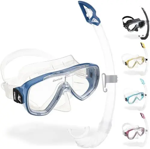 Produktbild: Cressi Onda Mare - Schnorchelset Onda Maske und Schnorchel Mexico, Transparent/Blau, Einheitsgröße, Erwachsene Unisex