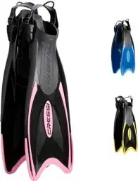 Produktbild: Cressi Palau Fins - Verstellbare Flossen zum Tauchen, Freitauchen und Schnorcheln, Verfügbar für Erwachsene und Kinder, Schwarz/Rosa, 35/38