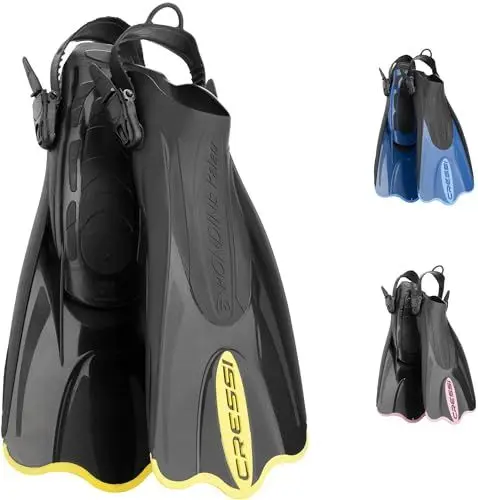 Produktbild: Cressi Palau Saf Fins - Einstellbare Kurze Flossen zum Schwimmen und Schnorcheln, Unisex Erwachsene