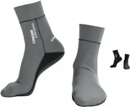 Produktbild: Cressi Ultra Stretch - Wasserdichte Schuhe Herren Surfen Tauchen Wassersport Neoprensocken Ultra Elastischem Thermischen Neopren 1.5mm, Wasserdichte Socken Rutschfeste Abriebfeste Unisex, Grau/Weiß, S