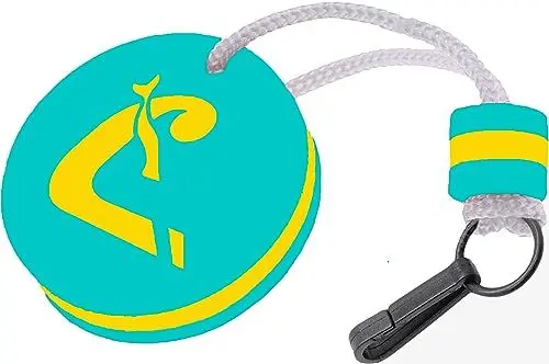 Produktbild: Cressi Unisex-Adult Floating Keychain-Schlüsselanhänger Schwimmer, Türkis/Gelb, Einheitsgröße