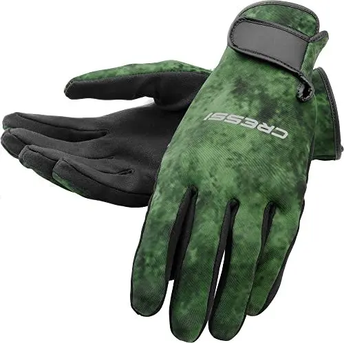 Produktbild: Cressi Unisex-Adult Hunter Gloves 2mm 3 mm Neoprenstiefel für Wassersportaktivitäten, Camo grün, S
